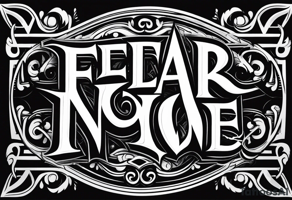 Fear none tattoo idea