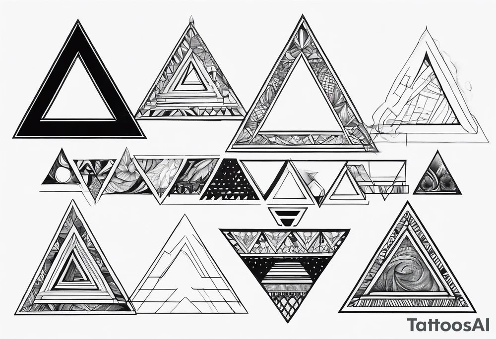 simple triangle tattoo idea