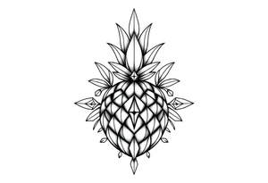 Majestic, crown pineapple vagina anus diamonds tattoo idea