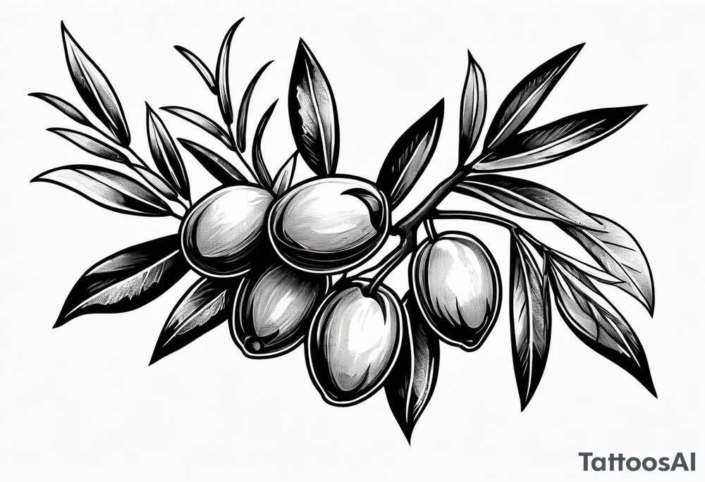 Olive branch tattoo idea