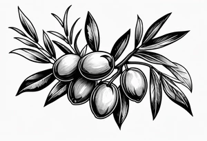 Olive branch tattoo idea