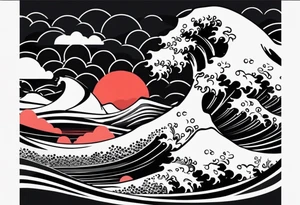 Japanese wave background vector by Niwat about japan, sea wave pattern, japan pattern, illustration, and liquid flow tattoo idea