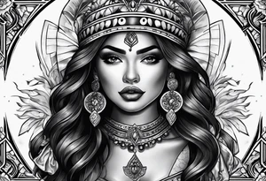 Chicano girl tattoo idea