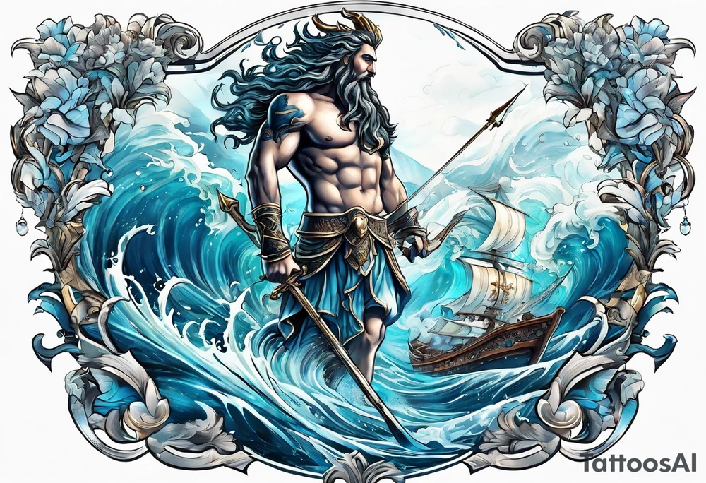 Poseidon, water, war, February tattoo idea