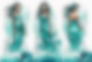 a turquoise water woman standing in the waves tattoo idea