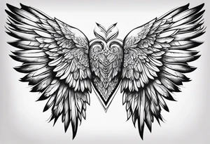 pair of wings tattoo idea