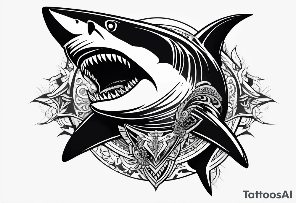 Shark teeth tattoo idea