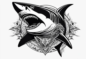 Shark teeth tattoo idea