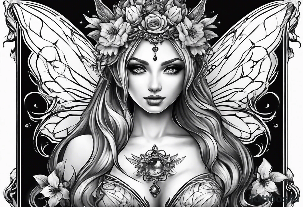Full small fairy tattoo idea
