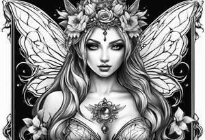 Full small fairy tattoo idea