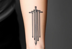 symetrical, vertical System of thin pipes that transitions gradually from the end into thick, widespread veins of forearm tattoo idea