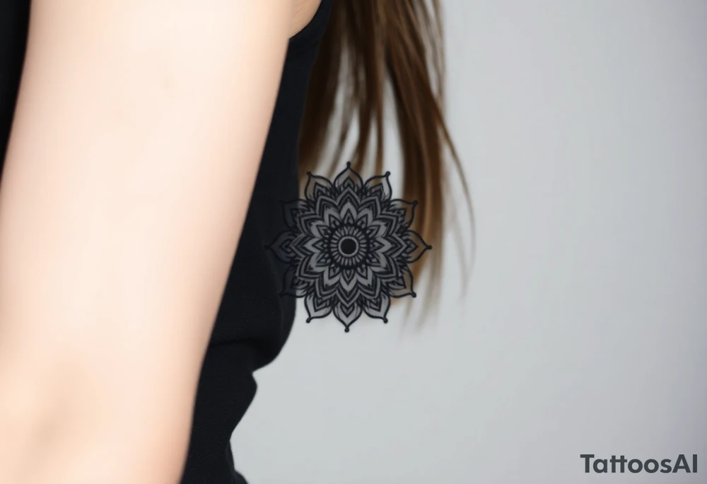 Ornamental mandela tattoo idea