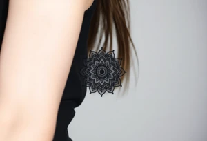 Ornamental mandela tattoo idea