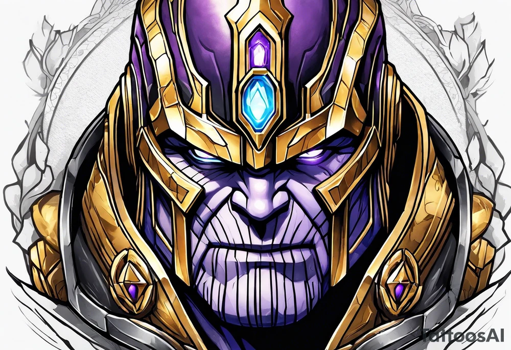 Thanos as a baby tattoo idea