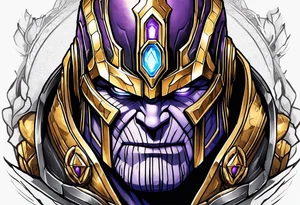 Thanos as a baby tattoo idea
