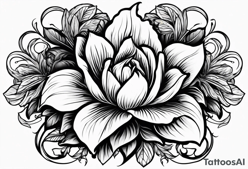 flower fire for a male tattoo tattoo idea