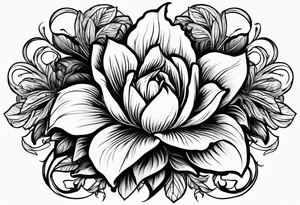 flower fire for a male tattoo tattoo idea