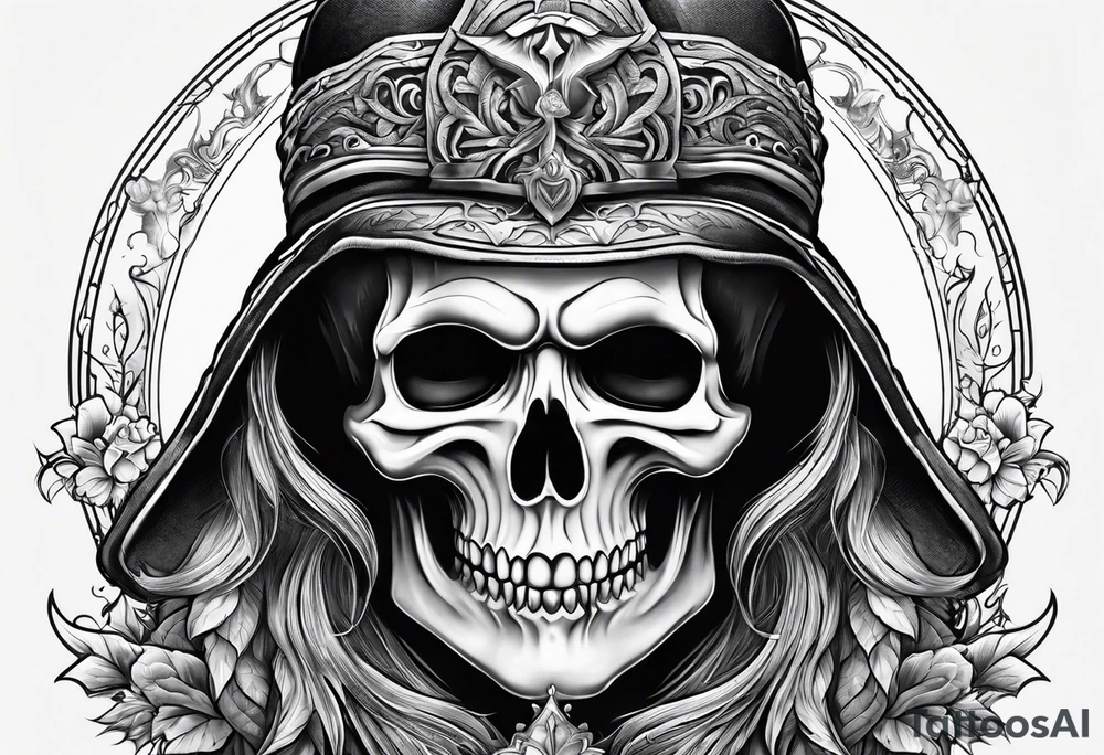 Ghost with cap tattoo idea