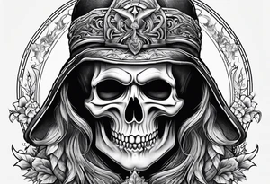 Ghost with cap tattoo idea