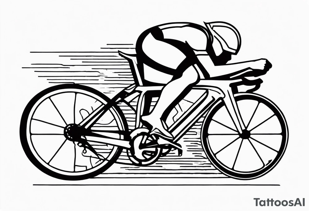 Triathlon IronMan swimming cycling running tattoo idea
