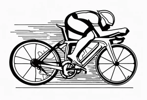 Triathlon IronMan swimming cycling running tattoo idea