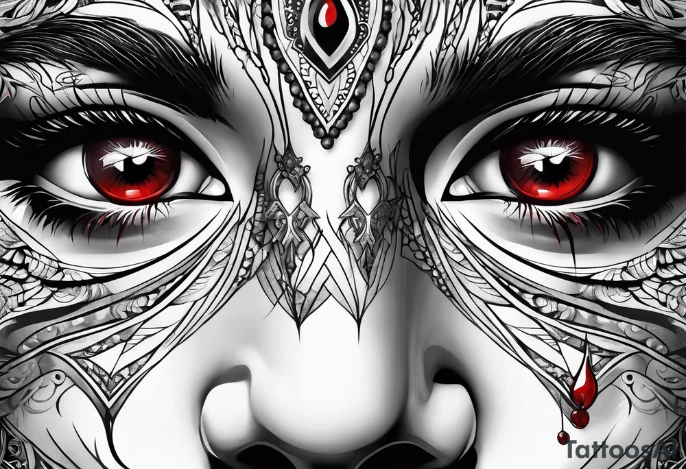 blooding eyes tattoo idea