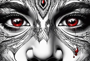 blooding eyes tattoo idea