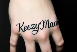 letters only fancy twisted and intertwined through one another (KeezY MadE ) almost like one line tattoo idea