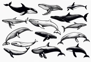 Whale sketch tattoo idea