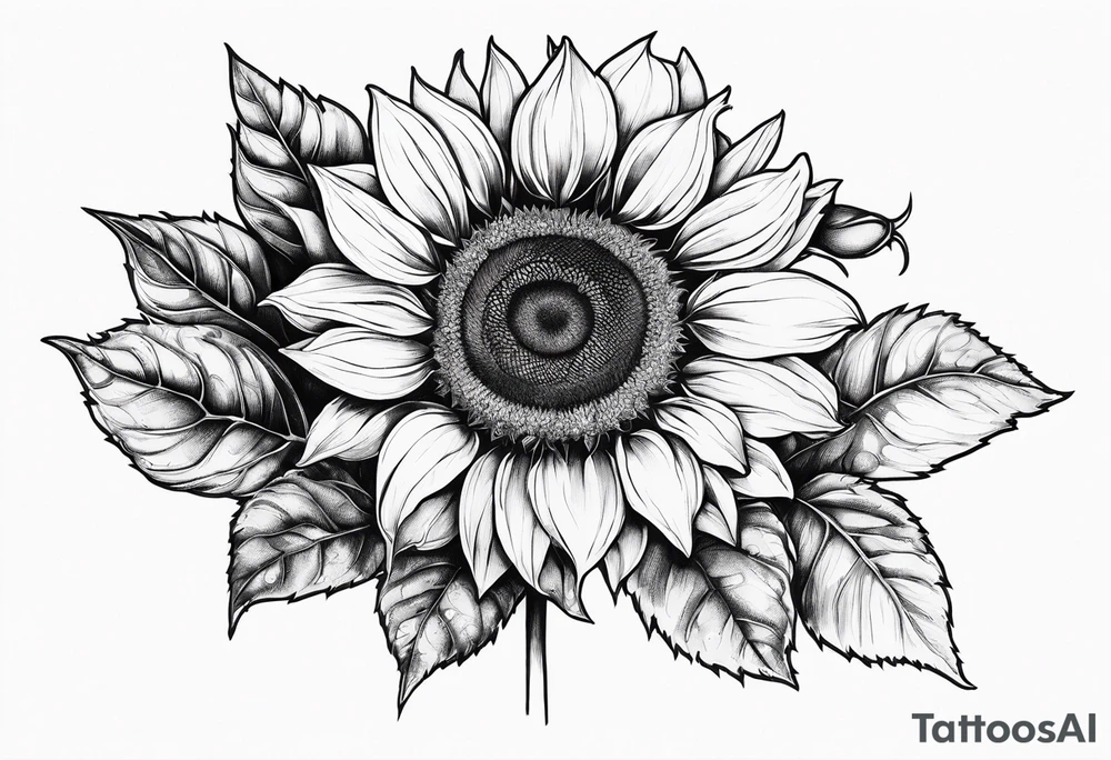 Sunflower, book, flower rose tattoo idea