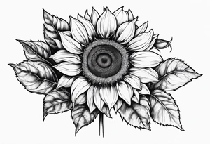 Sunflower, book, flower rose tattoo idea