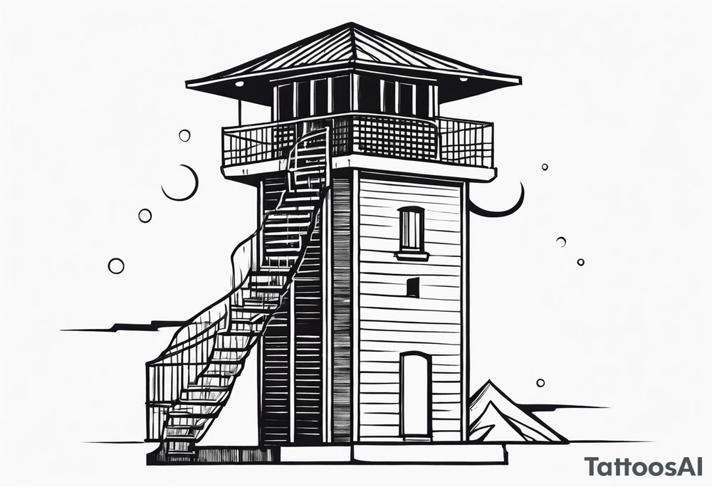 Prison observation tower tattoo idea