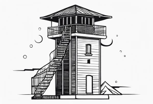 Prison observation tower tattoo idea