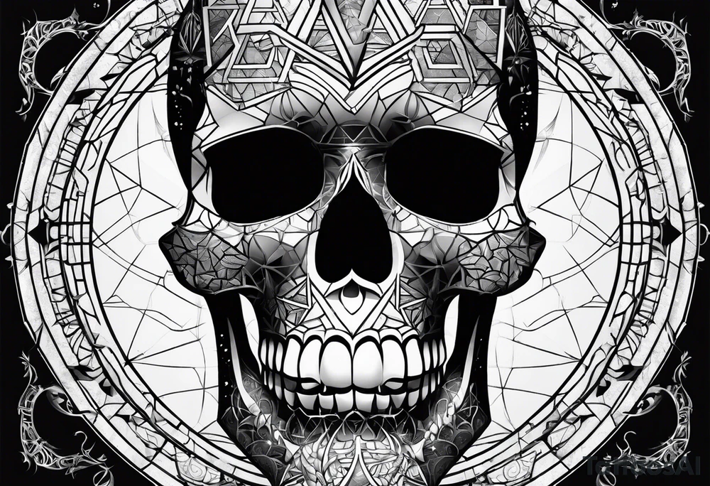 sacredgeometry, skull, tattoo idea