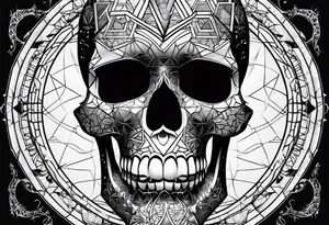 sacredgeometry, skull, tattoo idea