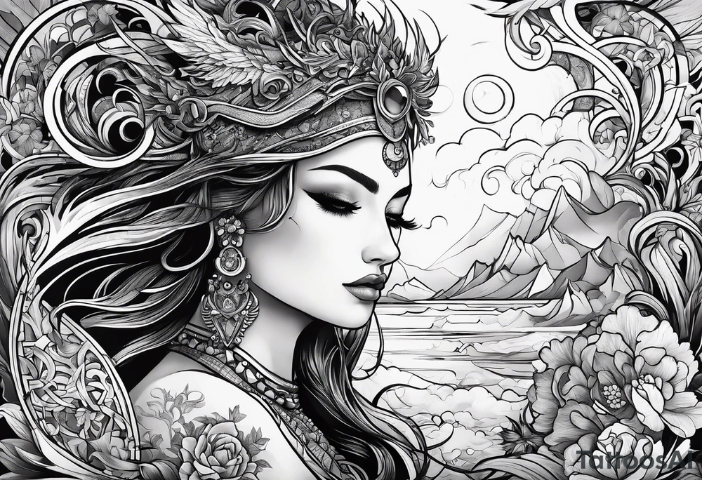 Chaos turned into peace tattoo idea