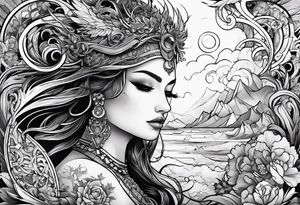 Chaos turned into peace tattoo idea