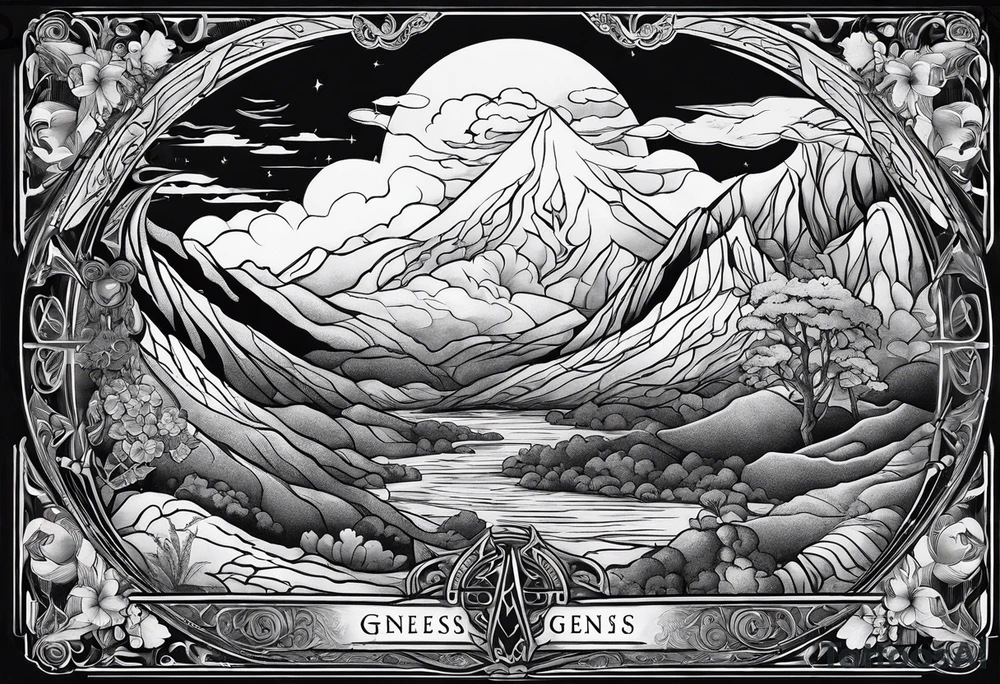 Representation of the book of Genesis tattoo idea