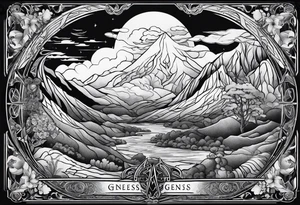 Representation of the book of Genesis tattoo idea