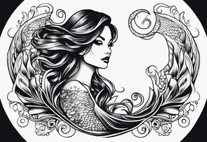 mermaid fin tattoo idea