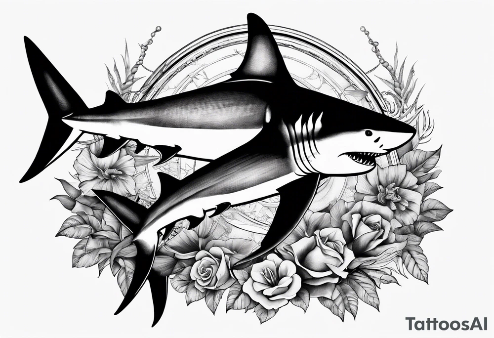 2 nautical style sharks wrapped around the knee no background tattoo idea 2 nautical style sharks wrapped around the knee no background tattoo idea