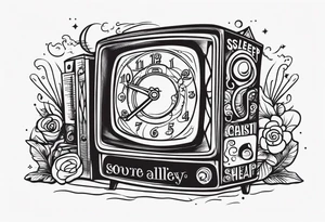 watch TV and sleep all day tattoo idea