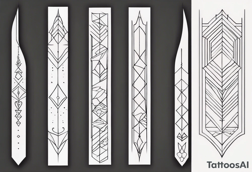Line Vertical tattoo idea