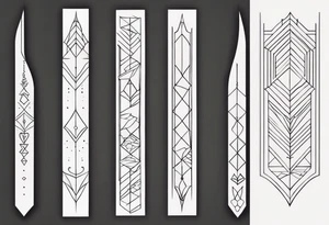 Line Vertical tattoo idea