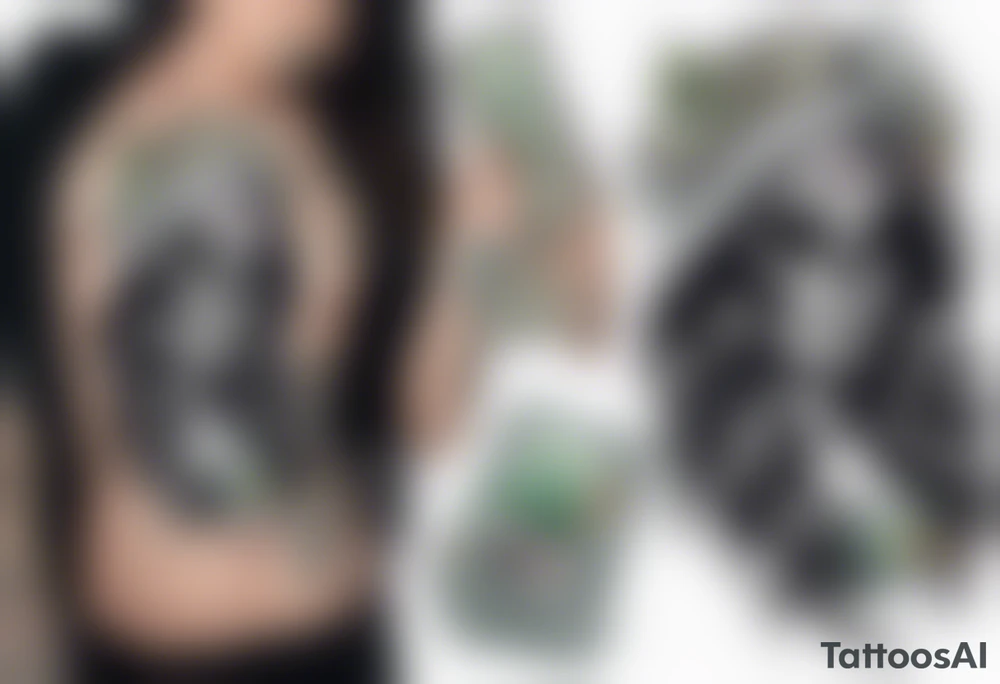 santa la muerta with money tattoo idea