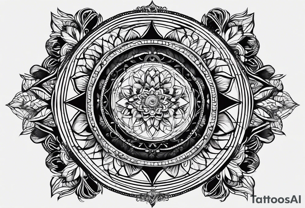 two thin, black lines that elegantly intertwine and then separate again. At the point of separation, the lines could end in a small circle or dot to represent tattoo idea