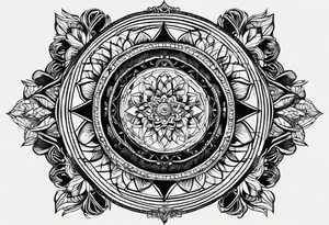 two thin, black lines that elegantly intertwine and then separate again. At the point of separation, the lines could end in a small circle or dot to represent tattoo idea