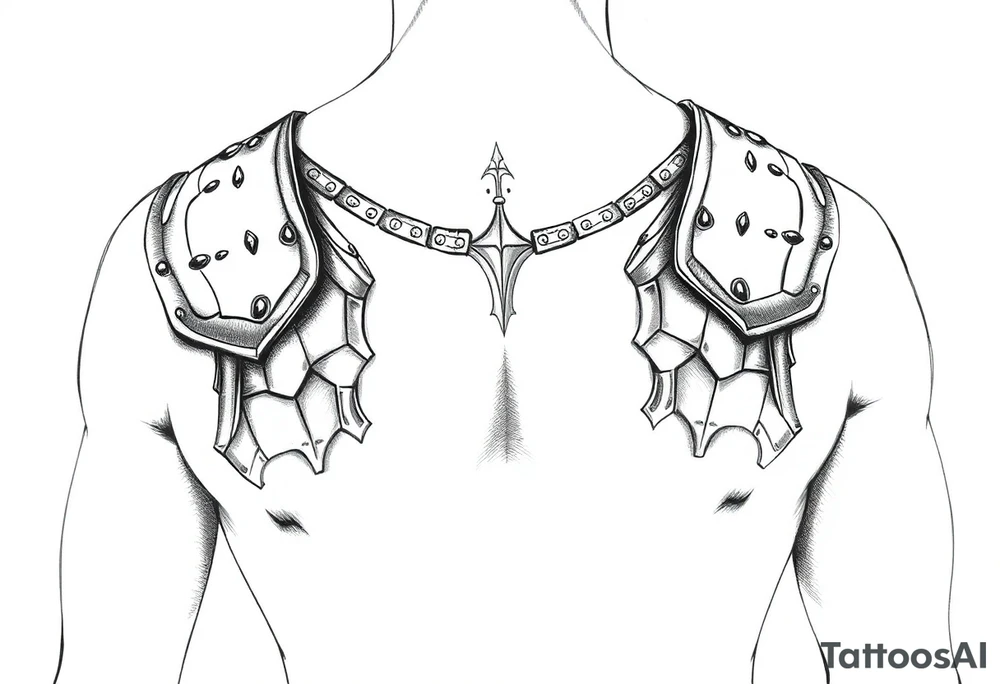 Chest armor tattoo idea