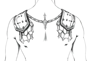 Chest armor tattoo idea