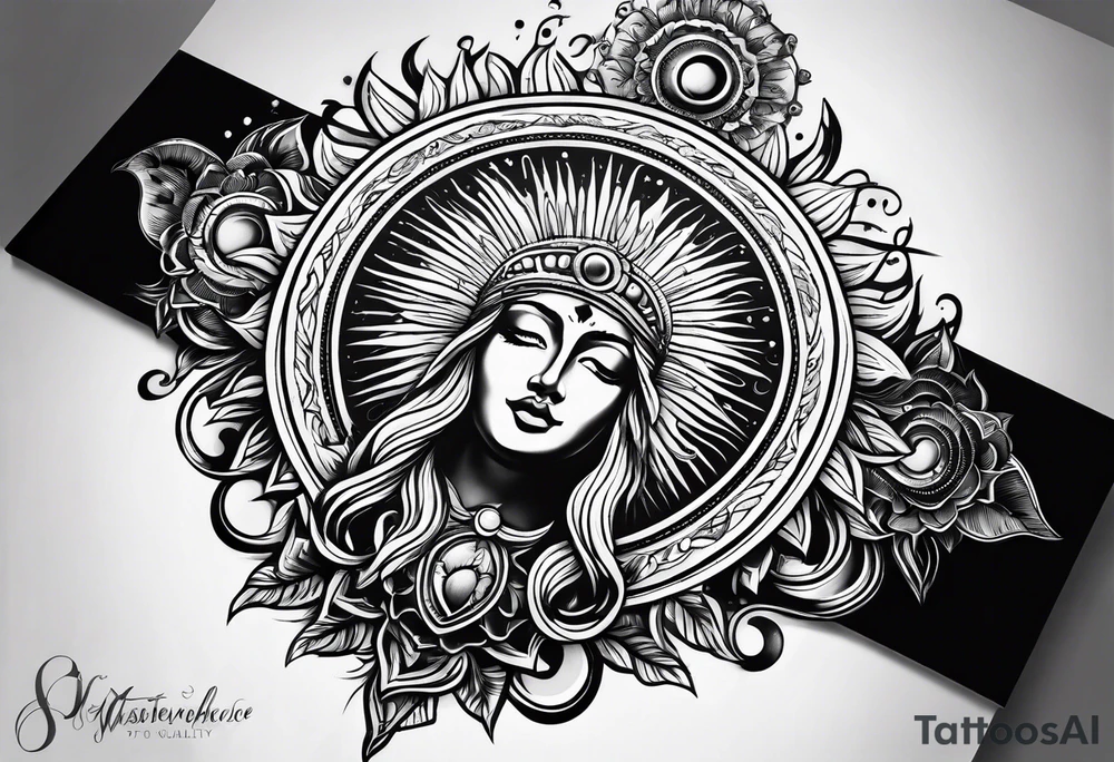 the sun tattoo idea